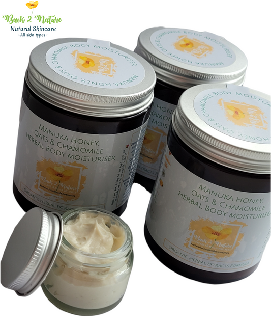 Honey Oats & Chamomile Skin soothing Body Cream - with extracts